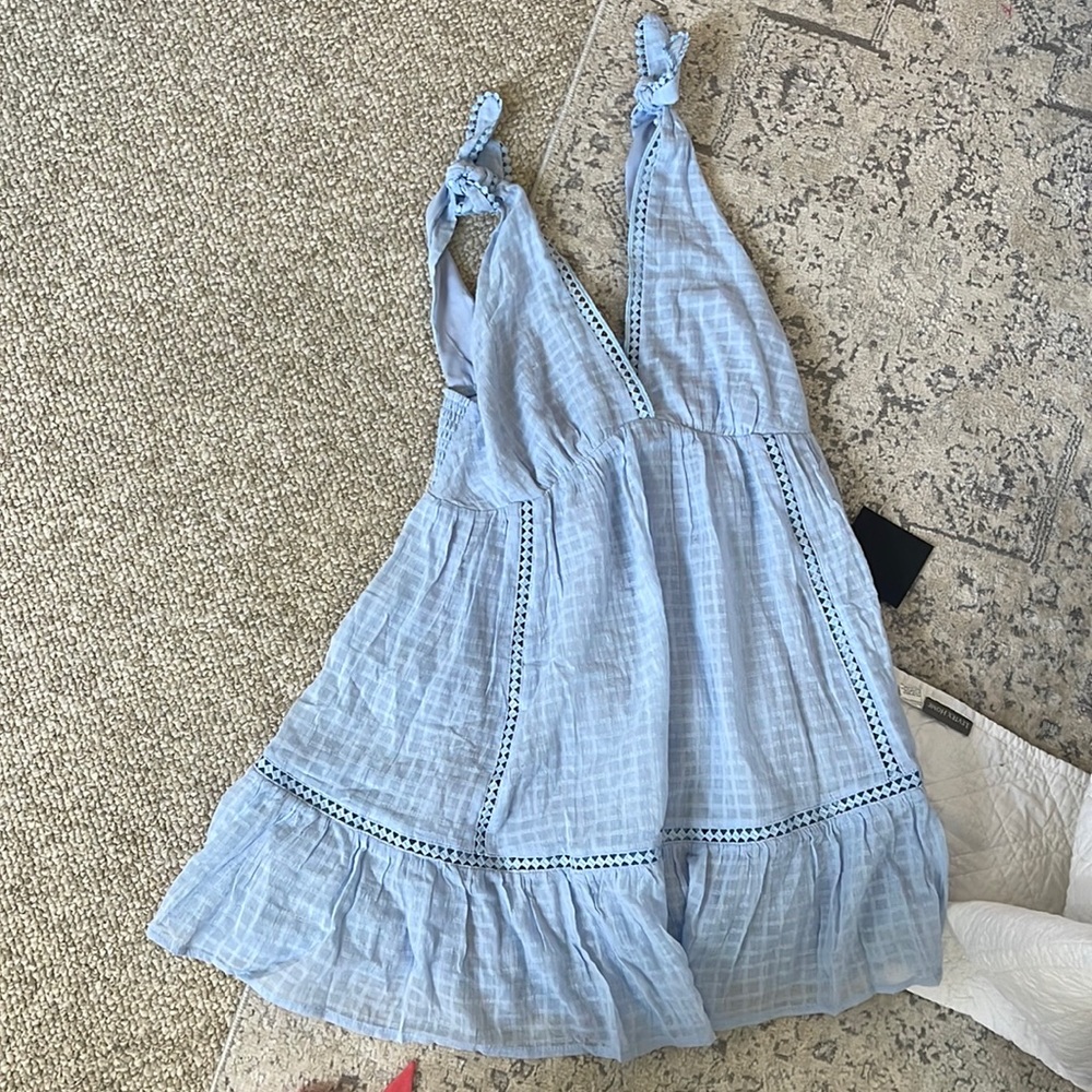 Light blue lulus mini babydoll dress size small